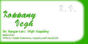 koppany vegh business card